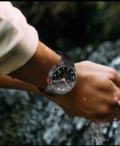 Smartwatch GUHUAVMI HT33 — AMOLED Saphir 1,7", Batterie 1100mAh, 100+ Sports, IP68