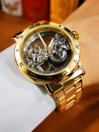 Montre Mécanique Automatique Squelette FORSINING FS134 — Aiguilles Lumineuses, Bracelet Cuir ou Acier