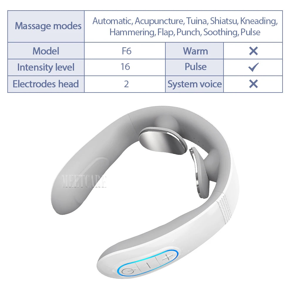 Masseur intelligent électrique TENS EMS pour le dos et le cou, 4 modes, pour la relaxation musculaire et la santé, outil de massage des épaules et cervicales