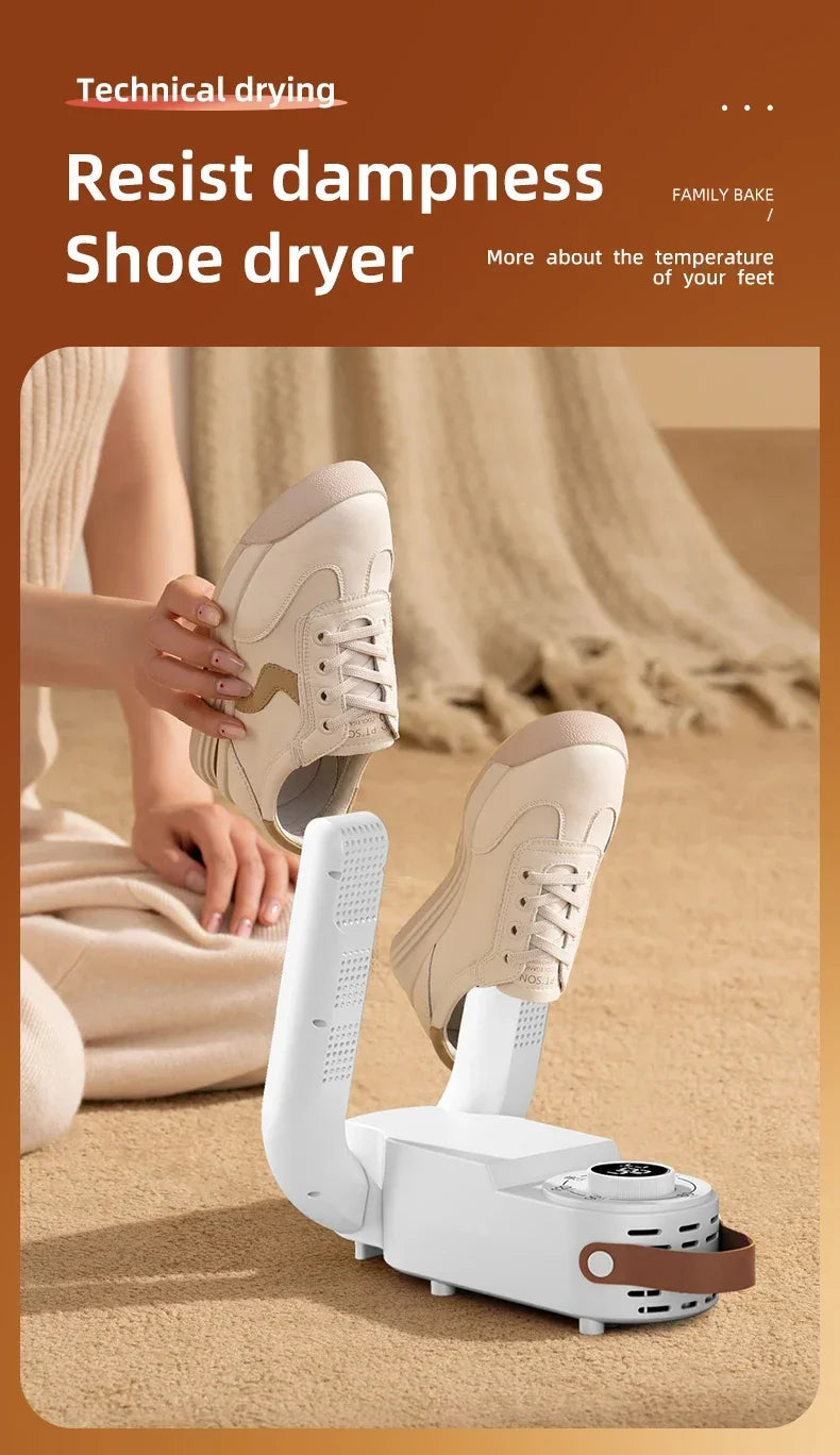 Sèche-Chaussures Intelligent 150W — Minuterie, Séchage Rapide, Désodorisant & Stérilisant