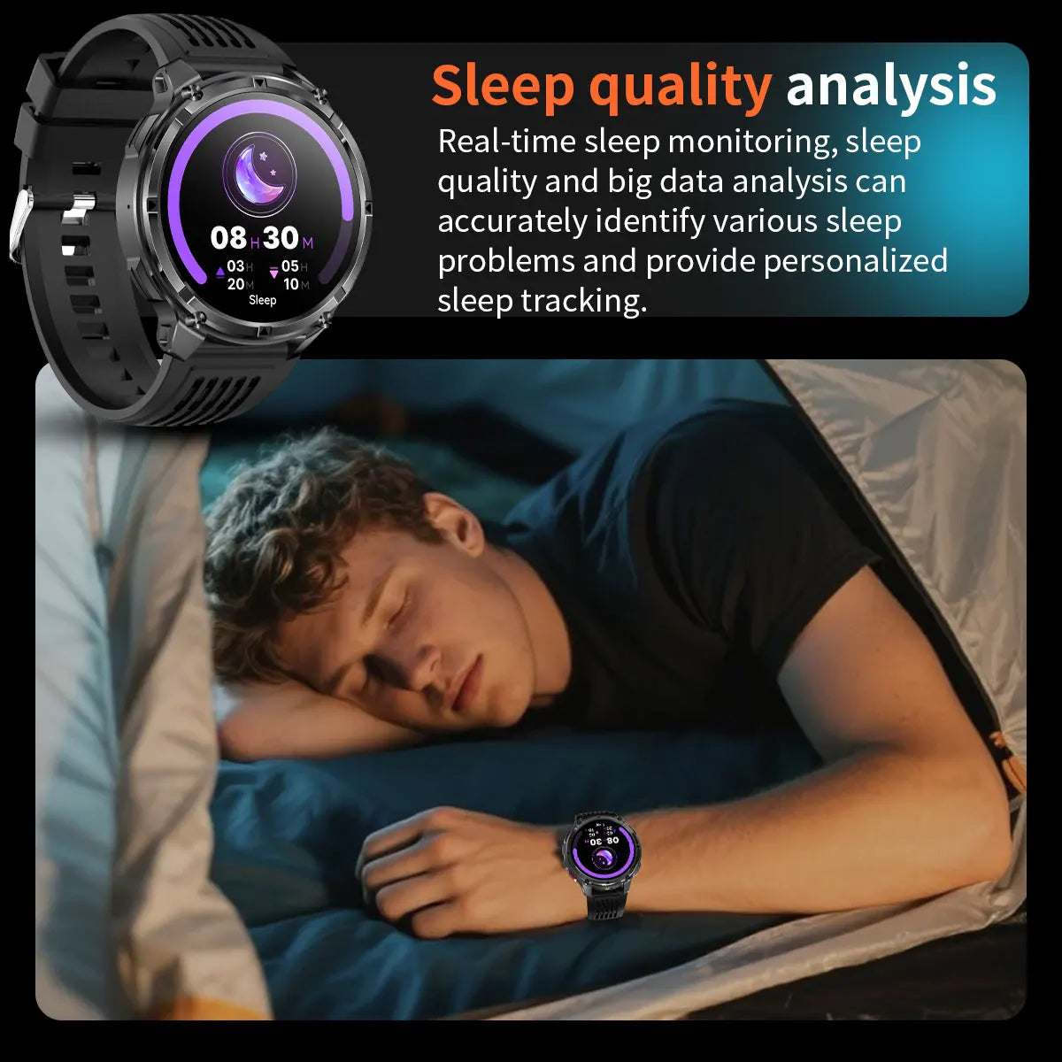 Smartwatch GPS GUHUAVMI T-Rex3 Pro 2026 — AMOLED 1,7", Batterie 1100mAh, 10 ATM, 100+ Modes Sport