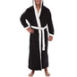 Peignoir Polaire Corail Homme — Robe de Bain Longue avec Poches, Automne-Hiver