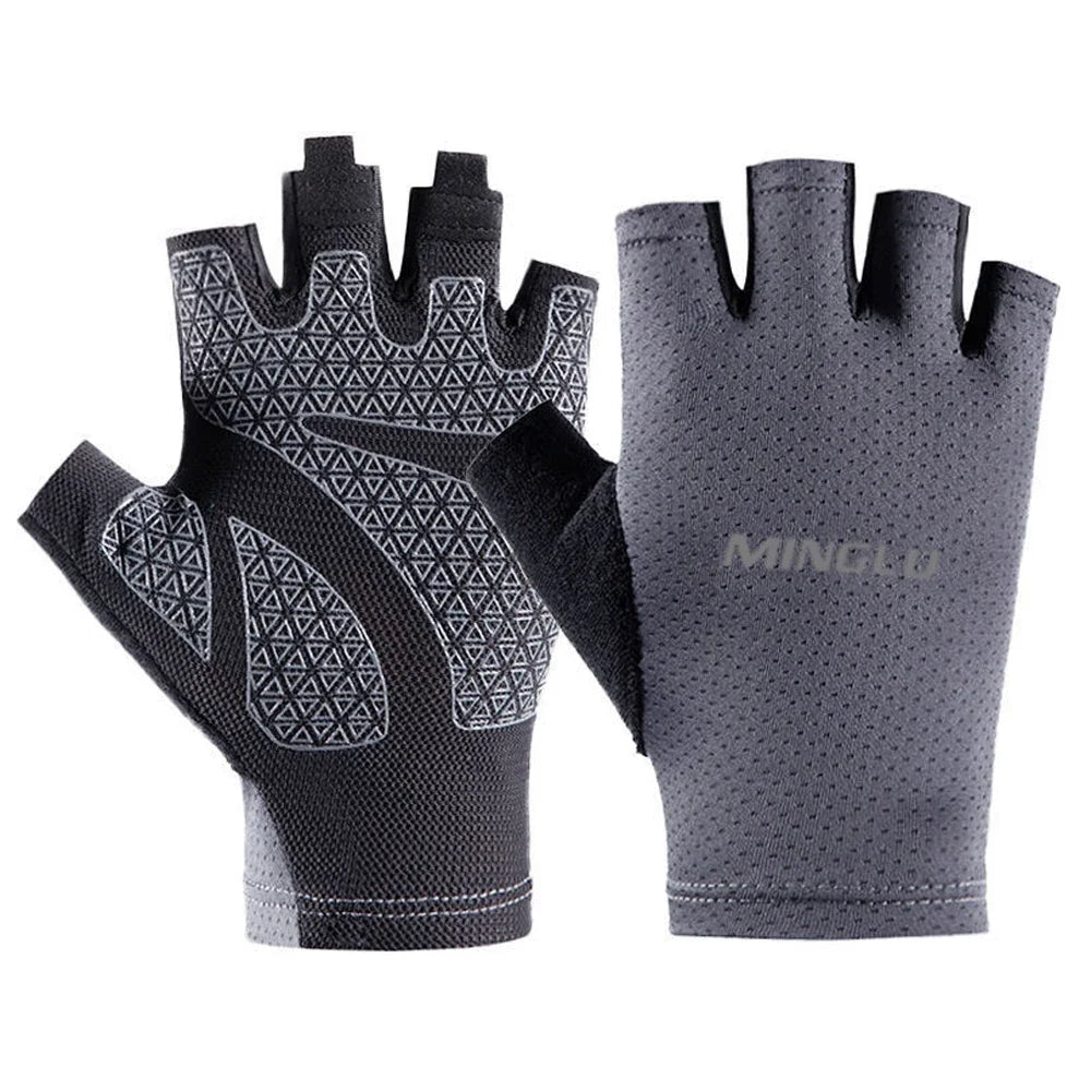 1 paire de gants de cyclisme d'été sans doigts Fitness pêche femmes hommes printemps gymnase respirant antidérapant Yoga élastique gants de vélo