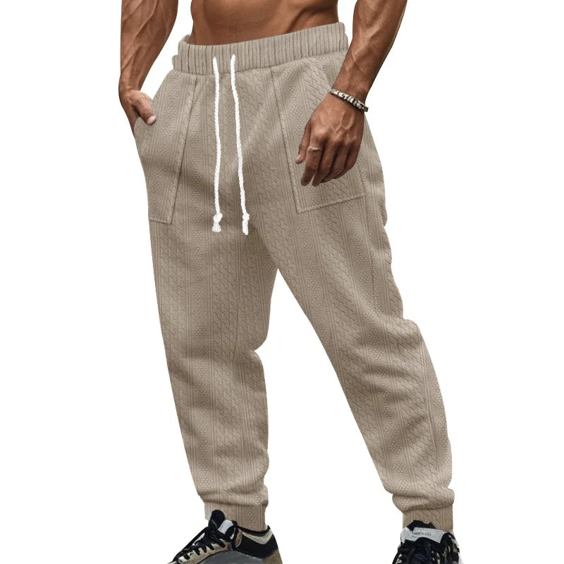 Pantalon Jogging Homme — Coupe Ample | Ceinture Élastique & Cordon | Poches | Casual | 5 Coloris | S à XXXL