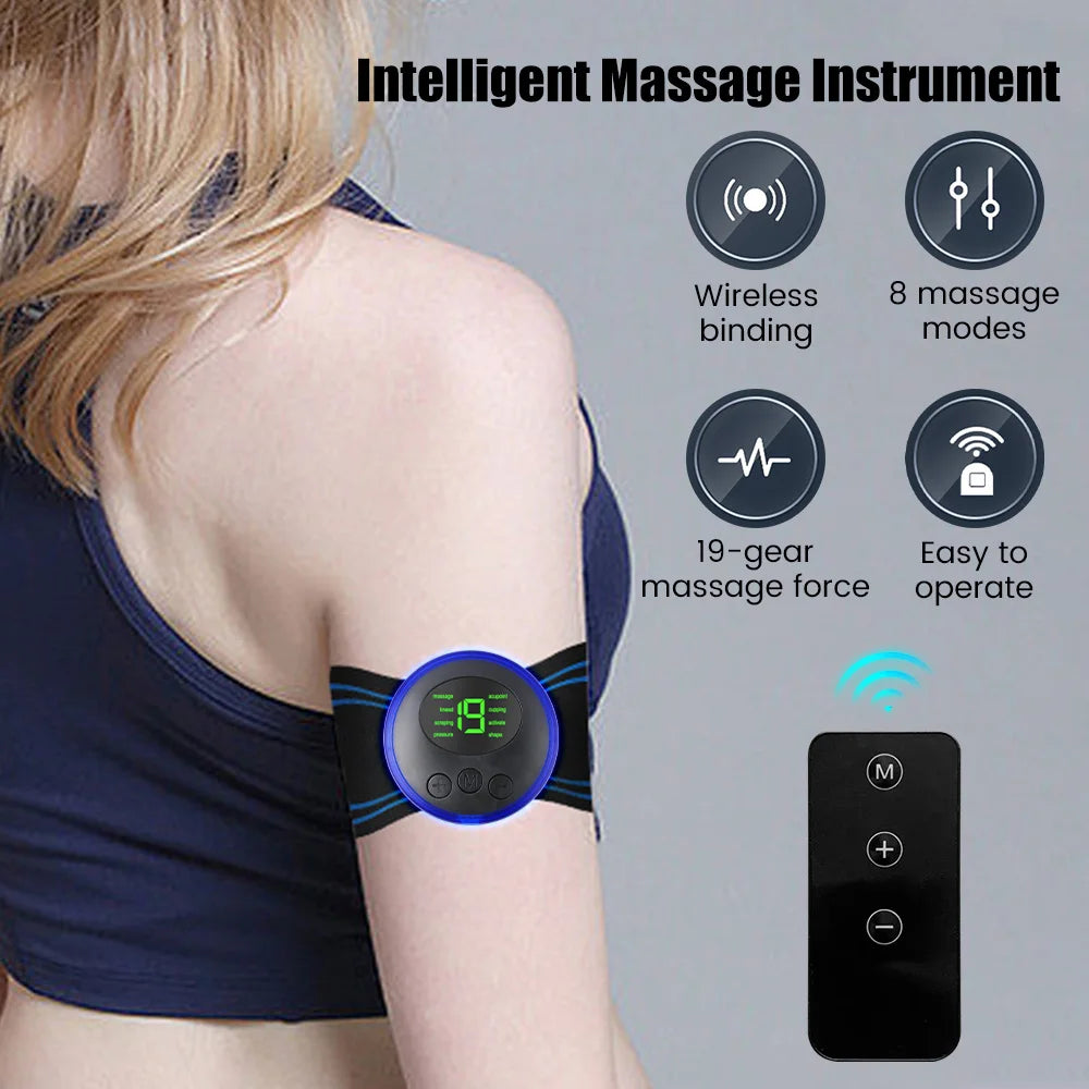 Masseur de colonne cervicale EMS, Mini masseur électrique de cou Tens à faible impulsion, stimulateur musculaire du cou, du dos et du corps, coussinets de Relaxation des bras et des jambes