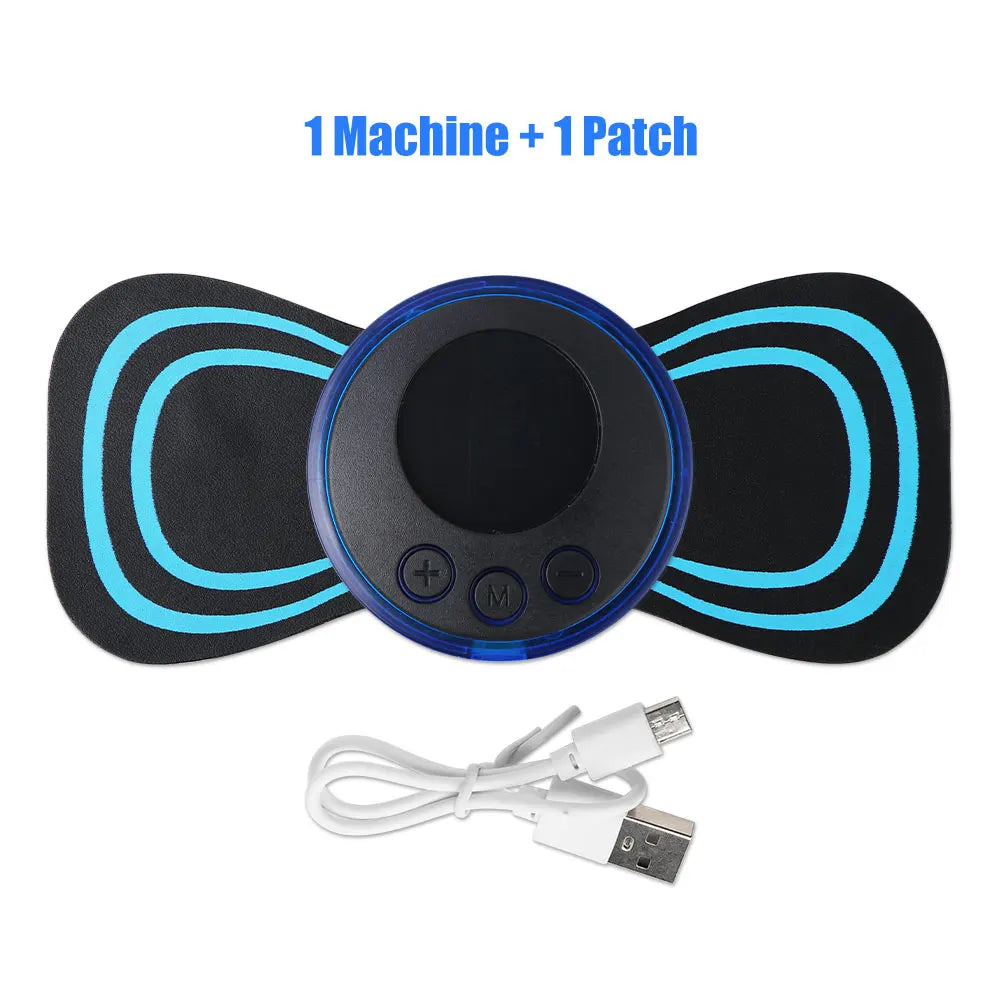 Mini masseur de cou électrique Portable EMS, civière de cou pour soulager la douleur musculaire cervicale et Patch de Massage de Relaxation des épaules