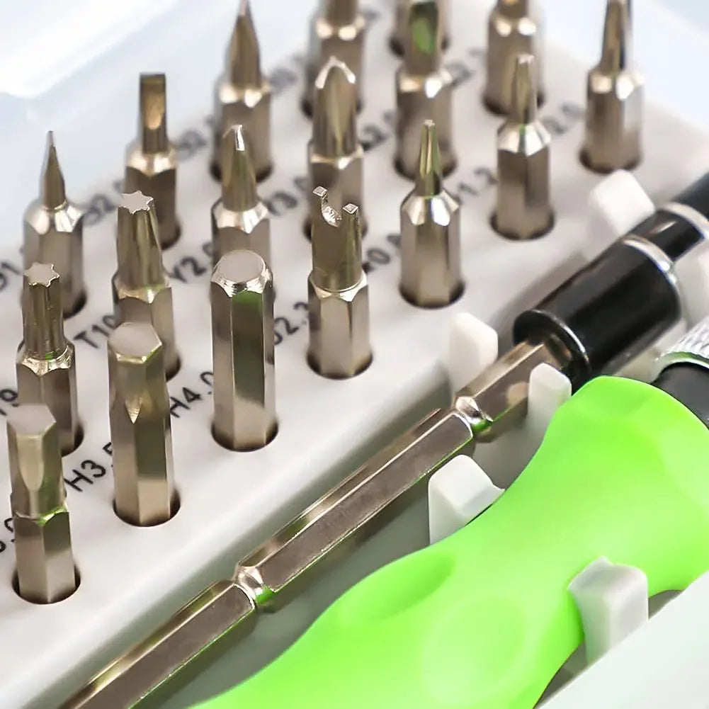 Kit Tournevis Précision 32-en-1 Galacok — 30 Embouts Magnétiques, Acier Chrome-Vanadium, Étui Compact