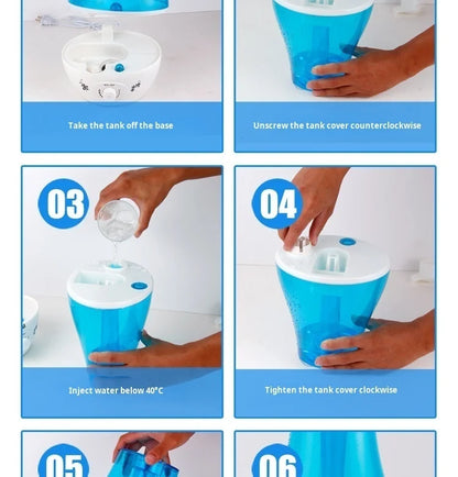 Humidificateur Ultrasonique 4L — Double Pulvérisation, Arrêt Auto & Contrôle Tactile