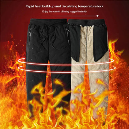 Pantalon Survêtement Thermique Homme — Laine d'Agneau | Imperméable Coupe-Vent | Slim | Automne Hiver
