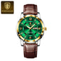 Montre Homme POEDAGAR 936L — Quartz, Bracelet Cuir, Lumineux, Date & Semaine