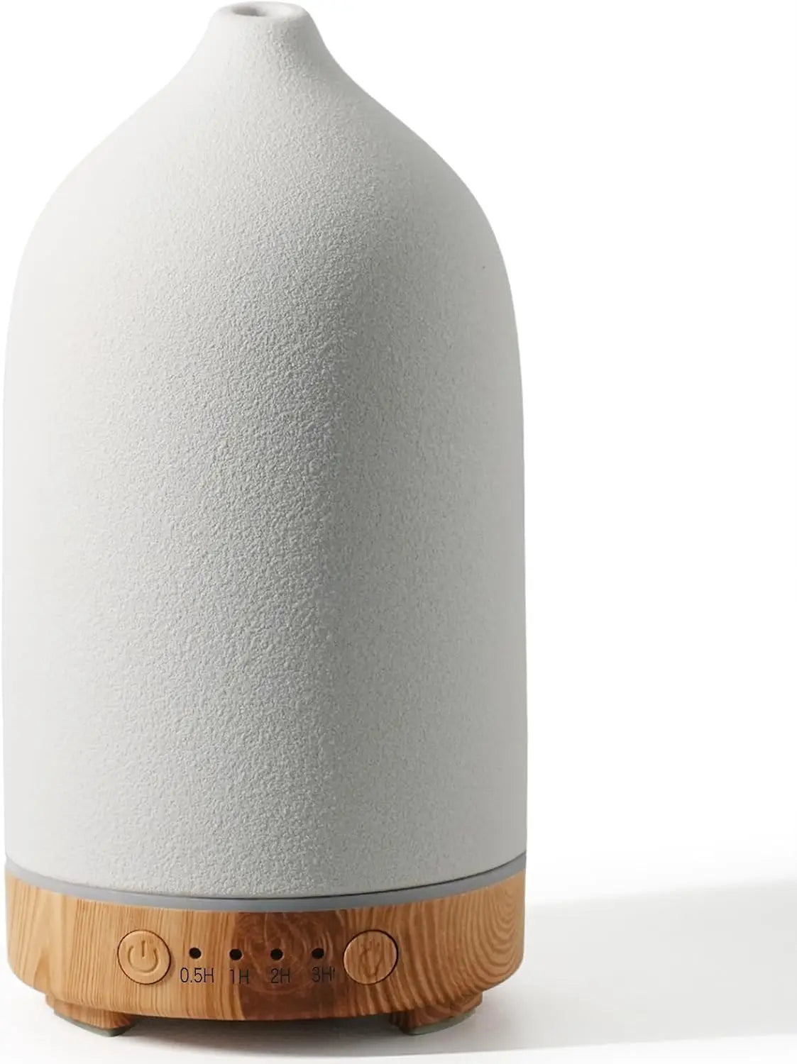 Diffuseur Aromathérapie Céramique 100ml — Ultrasonique, Minuterie 1H/2H & Veilleuse LED 7 Couleurs