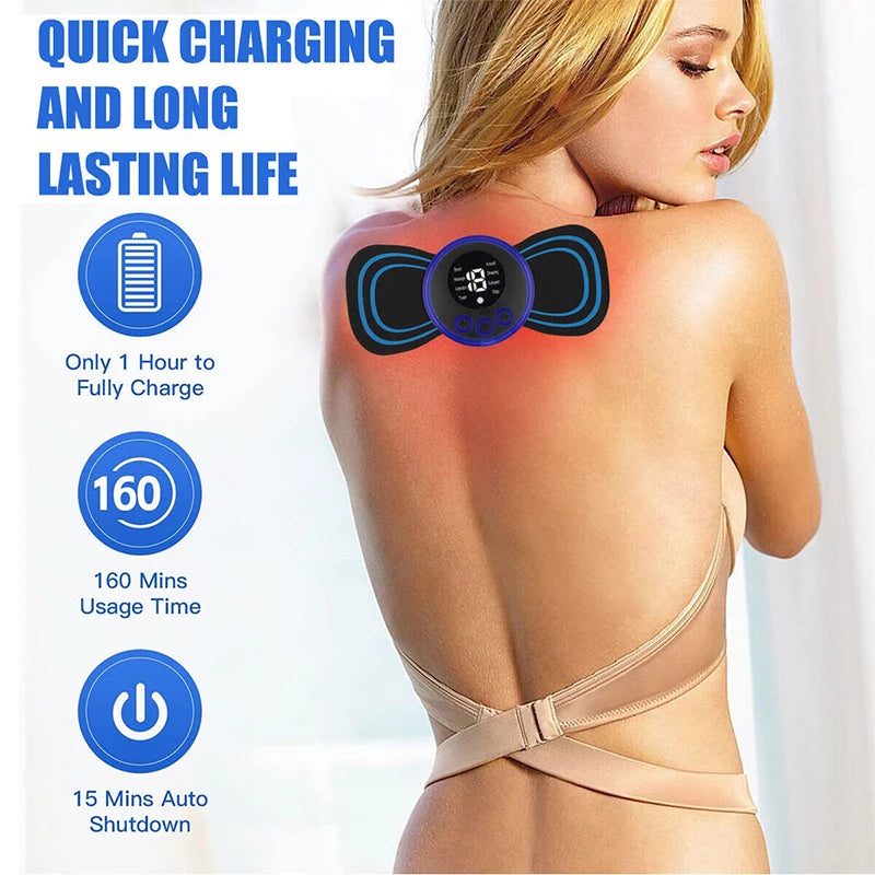 Masseur électrique de cou EMS, Instrument de Stimulation musculaire, patchs pour le dos, les cervicales et les mollets, douleur des articulations, masseur basse fréquence