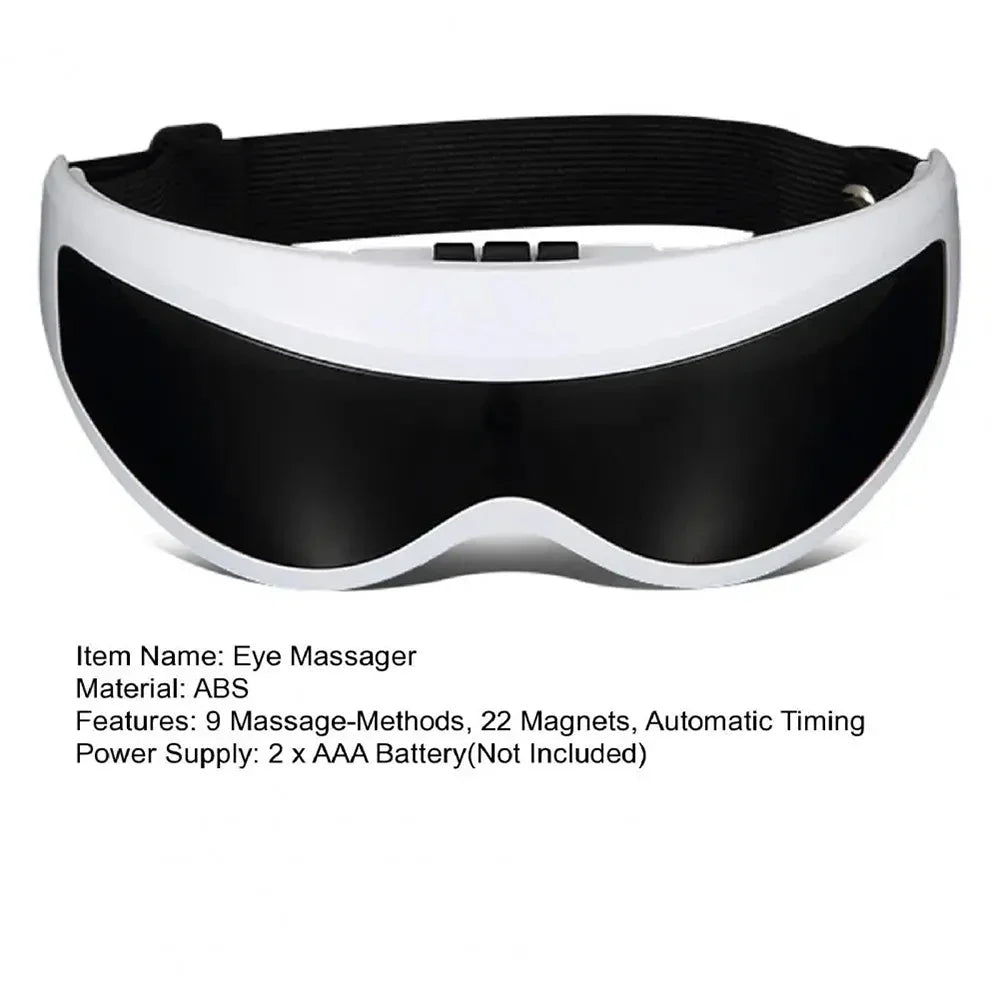 Masque de massage électrique pour les yeux, amélioration de la vision des yeux, migraine, front, lunettes de soins des yeux, massage sans fil, vibration, soins de santé