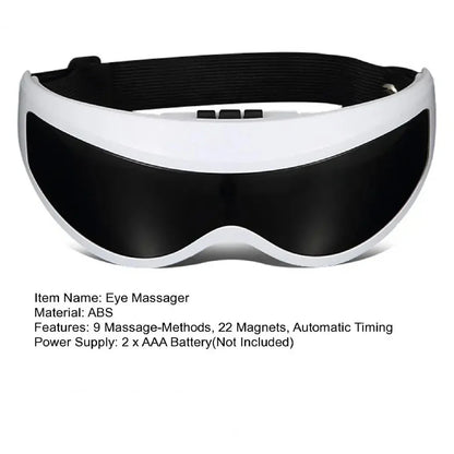 Masque de massage électrique pour les yeux, amélioration de la vision des yeux, migraine, front, lunettes de soins des yeux, massage sans fil, vibration, soins de santé