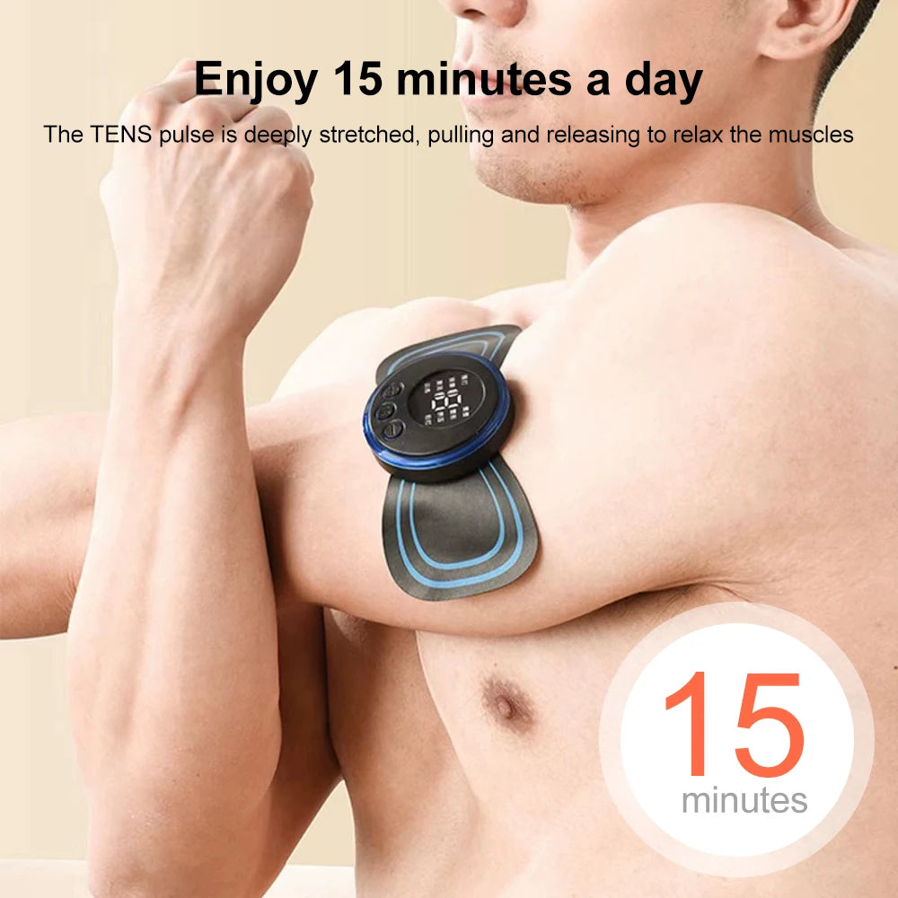 Masseur de cou EMS, Mini Patch de soulagement de la douleur musculaire du dos Cervical, tapis stimulateur, outil de soins de santé Portable pour les jambes et le corps