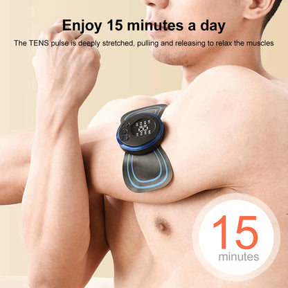 Masseur de cou EMS, Mini Patch de soulagement de la douleur musculaire du dos Cervical, tapis stimulateur, outil de soins de santé Portable pour les jambes et le corps
