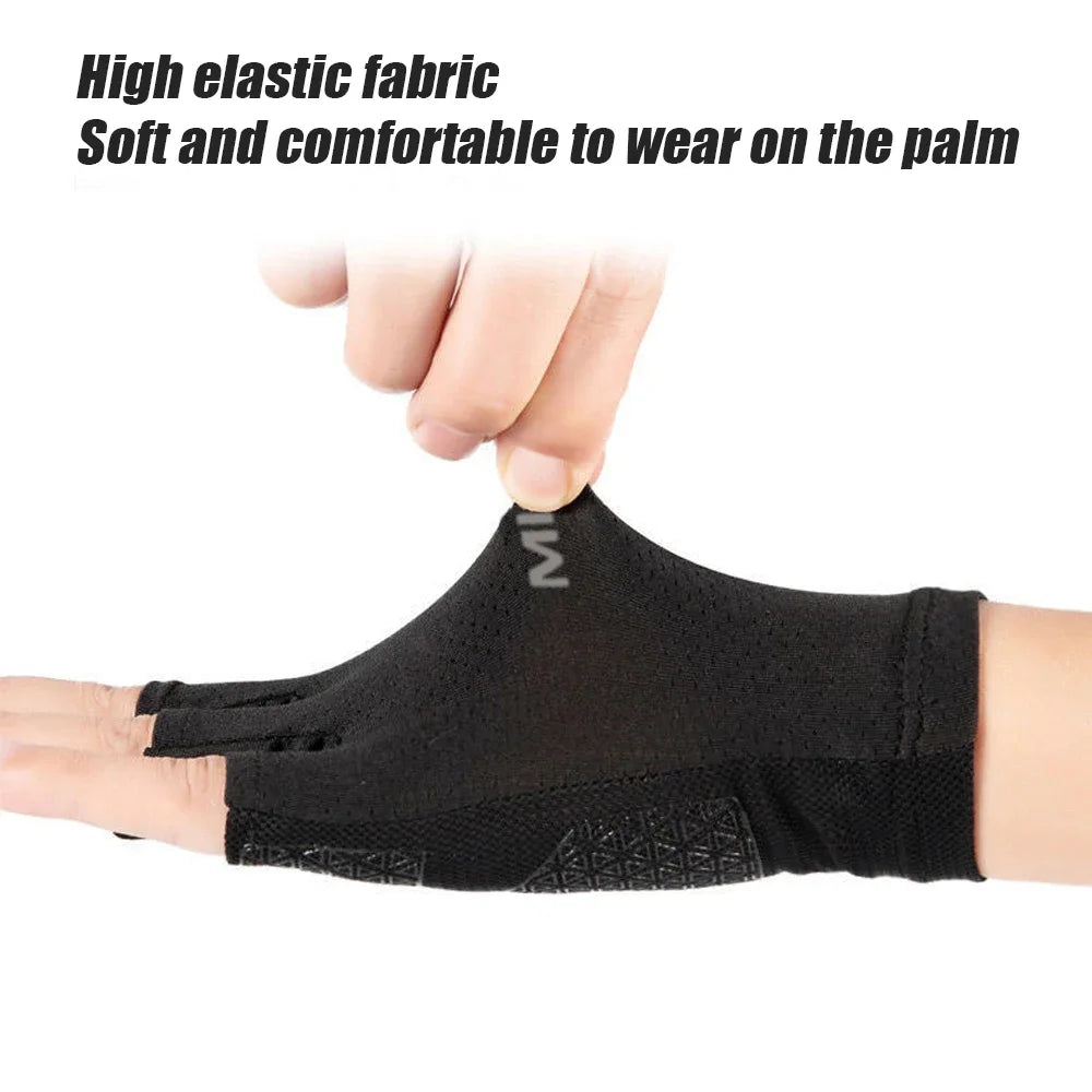 1 paire de gants de cyclisme d'été sans doigts Fitness pêche femmes hommes printemps gymnase respirant antidérapant Yoga élastique gants de vélo