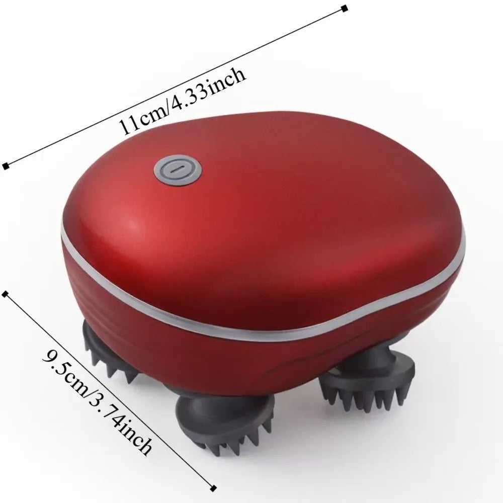 Masseur musculaire masseur de tête électrique cuir chevelu Relax pétrissage masseur de cuir chevelu Rechargeable Vibration tête Machine de Massage cadeau