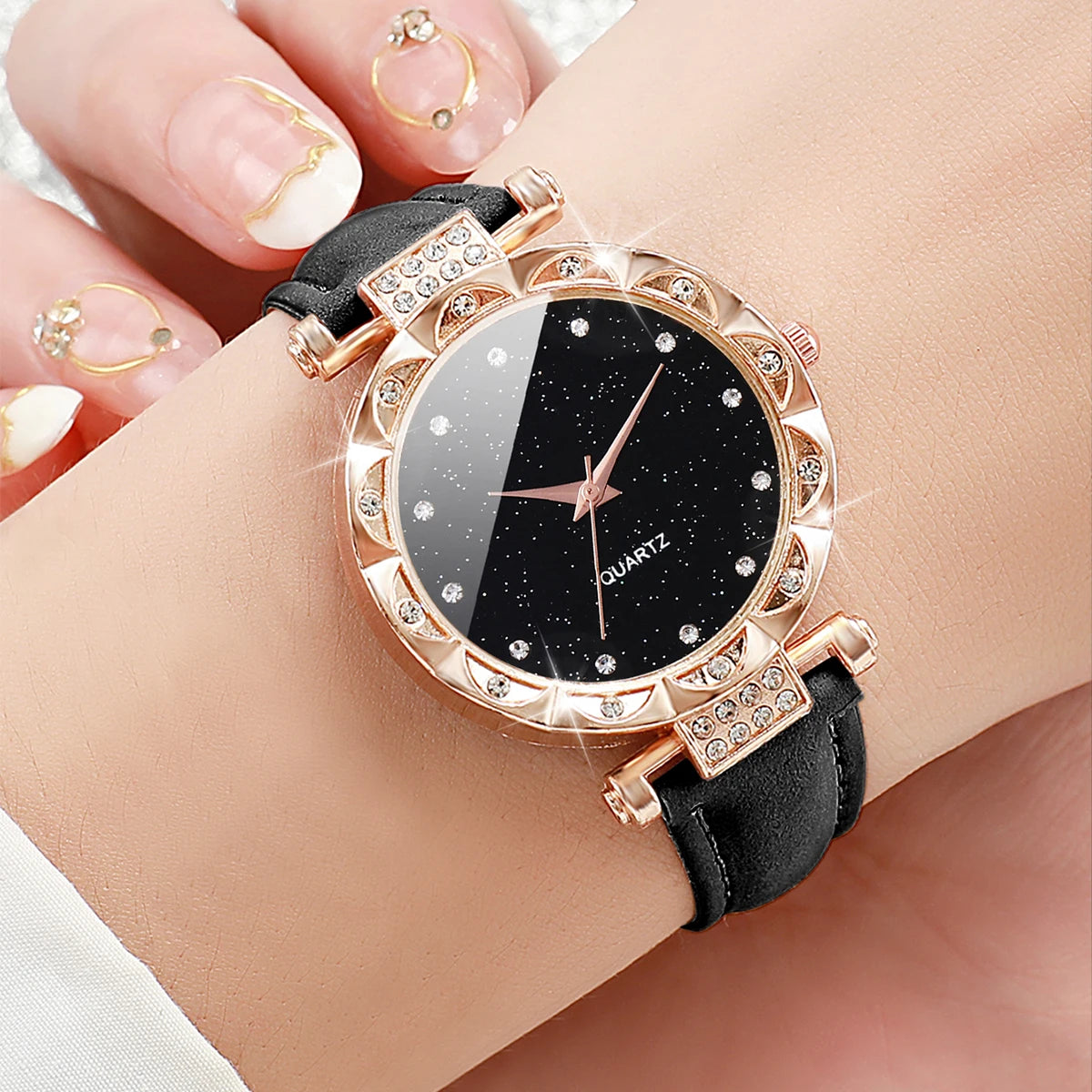 Lot 3 Montres Quartz Femme — Bracelet Cuir, Cadran 33 mm, Style Fashion & Casual | TechNova X
