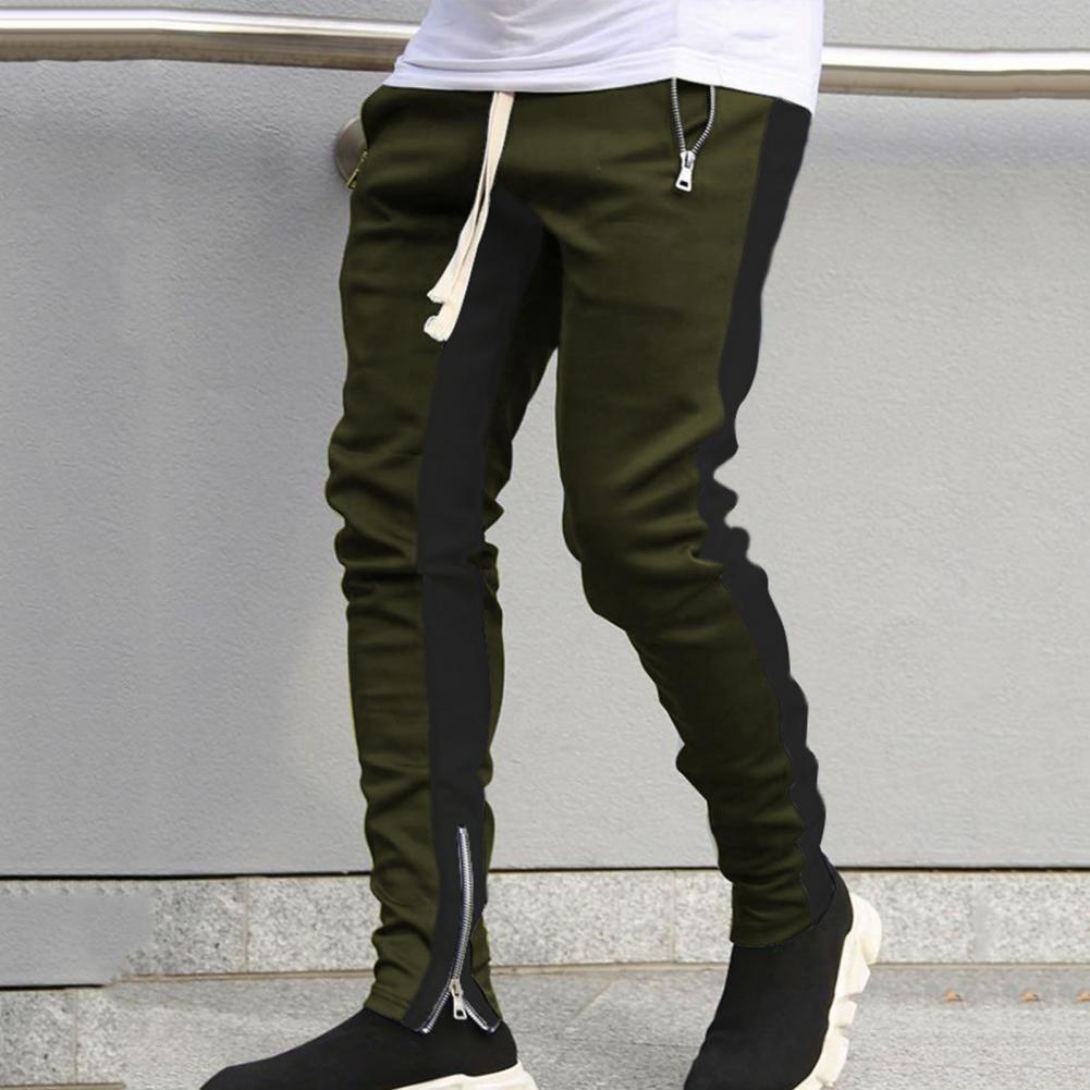Pantalon de Survêtement Homme — Skinny | Taille Élastique & Cordon | Fermeture Éclair Latérale | Style Hip Hop | 5 Coloris | M–2XL