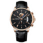 Montre Homme CHENXI B-576 — Chronographe Quartz, Bracelet Cuir, Aiguilles Lumineuses