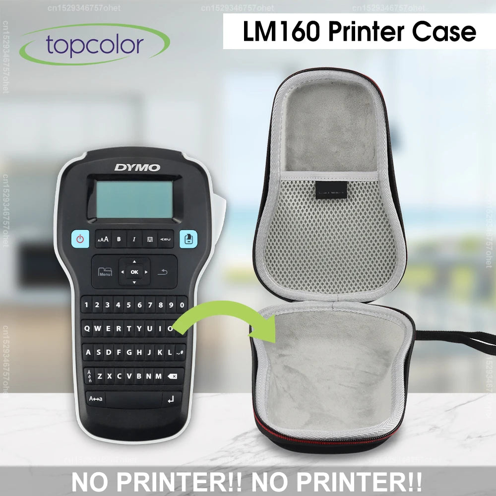 Étui portable pour imprimante Dymo LabelManager LM160, étui pour imprimante Dymo LM160, sac pour imprimante, étui étanche et antichoc avec ruban adhésif