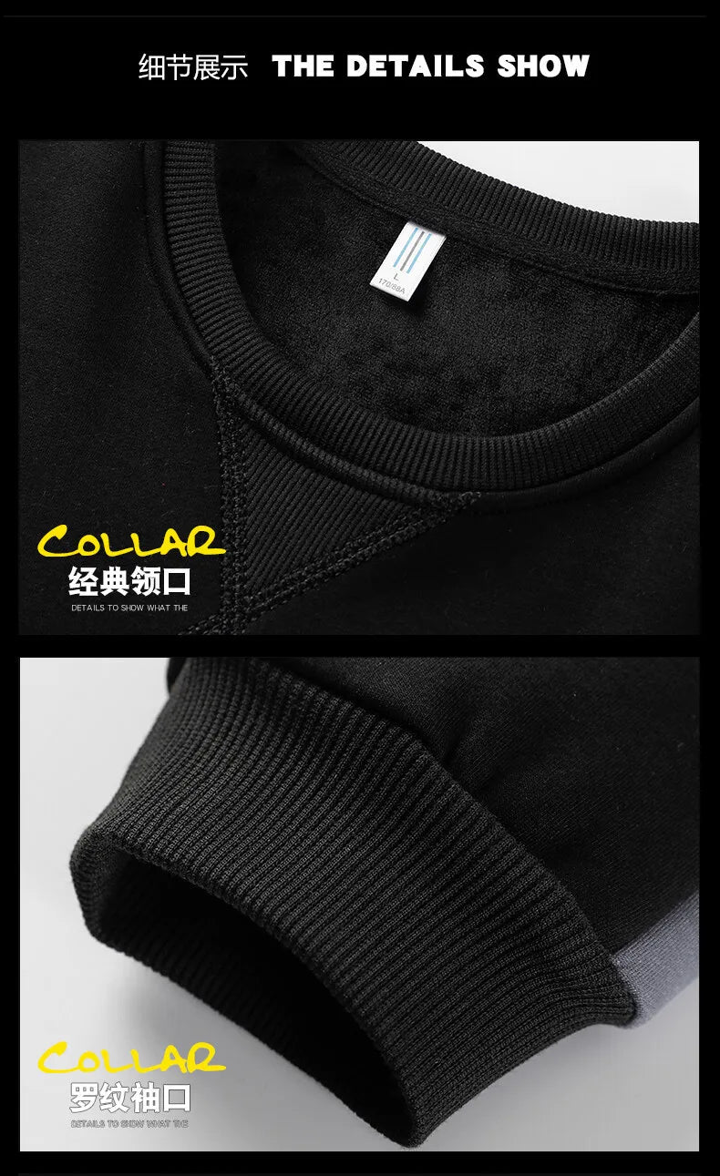 Sweat-shirt Homme Col Rond — Coupe Ample | Motif Patchwork | Style Décontracté | 4 Saisons | 3 Coloris | M–5XL