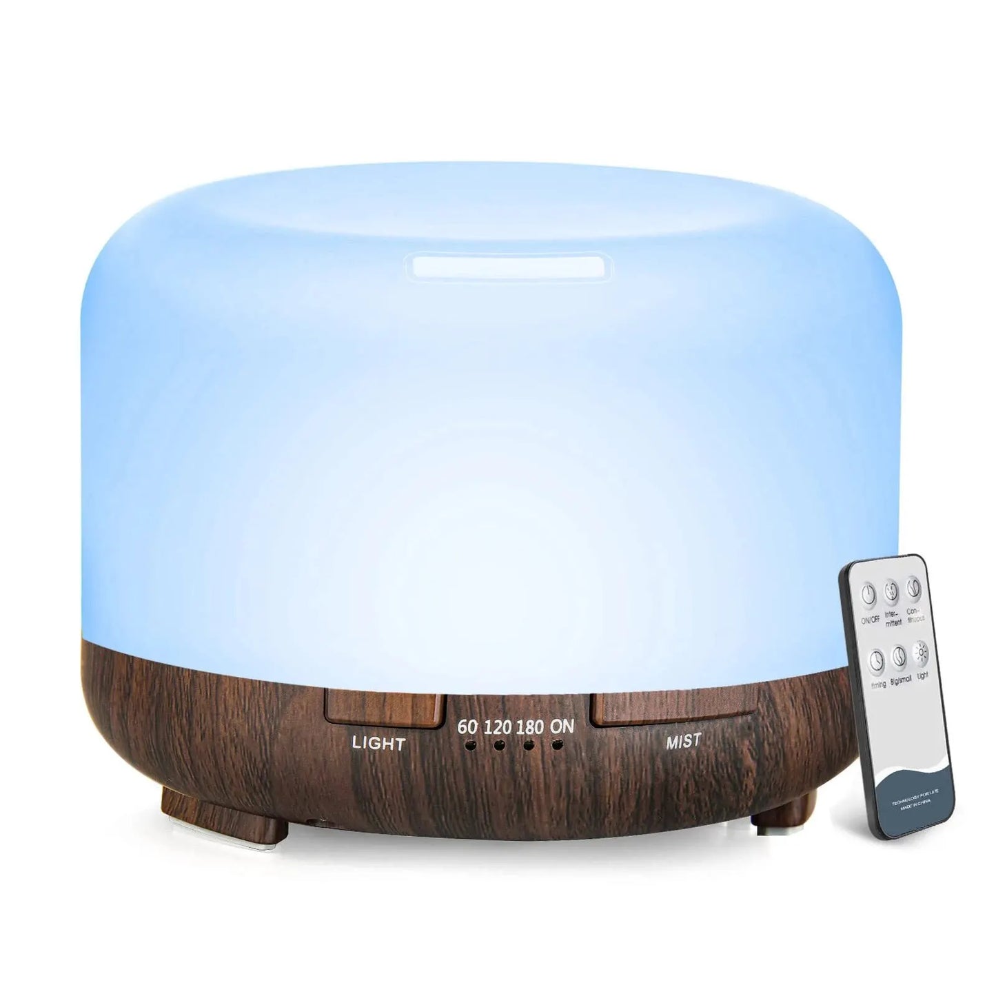 Diffuseur Arômes Design Bois 500ml — Télécommande, USB 5V & 4 Finitions Premium