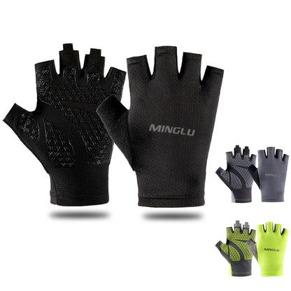 1 paire de gants de cyclisme d'été sans doigts Fitness pêche femmes hommes printemps gymnase respirant antidérapant Yoga élastique gants de vélo