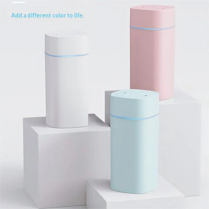 Mini Humidificateur Double Pulvérisation USB — Aromathérapie, Silencieux & Ultra-Compact