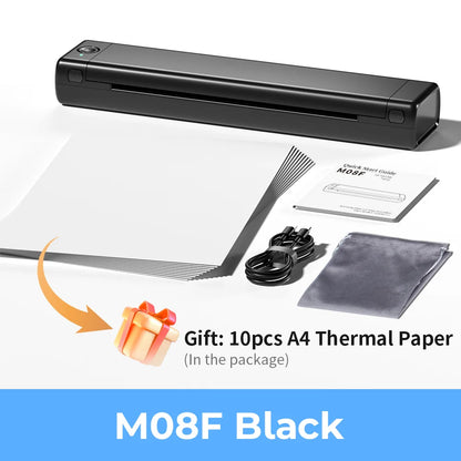 Phomemo M08F imprimante thermique A4 sans fil Bluetooth, étiqueteuse Portable pour l'expédition au bureau à domicile, Compatible iOS Android PC