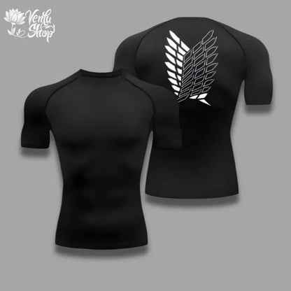 T-shirt de sport absorbant la transpiration pour homme, à séchage rapide, haute élasticité, style Anime, idéal pour le fitness et la musculation