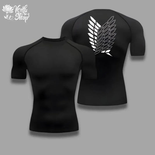 T-shirt Sport Homme — Séchage Rapide | Haute Élasticité | Style Anime | Fitness & Musculation | 3 Coloris | S à XXXL