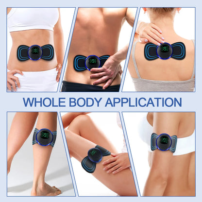 Masseur électrique de cou EMS, stimulateur de Massage musculaire, Instrument basse fréquence, patchs pour le dos, les cervicales et les mollets, Mini appareil pour douleurs articulaires