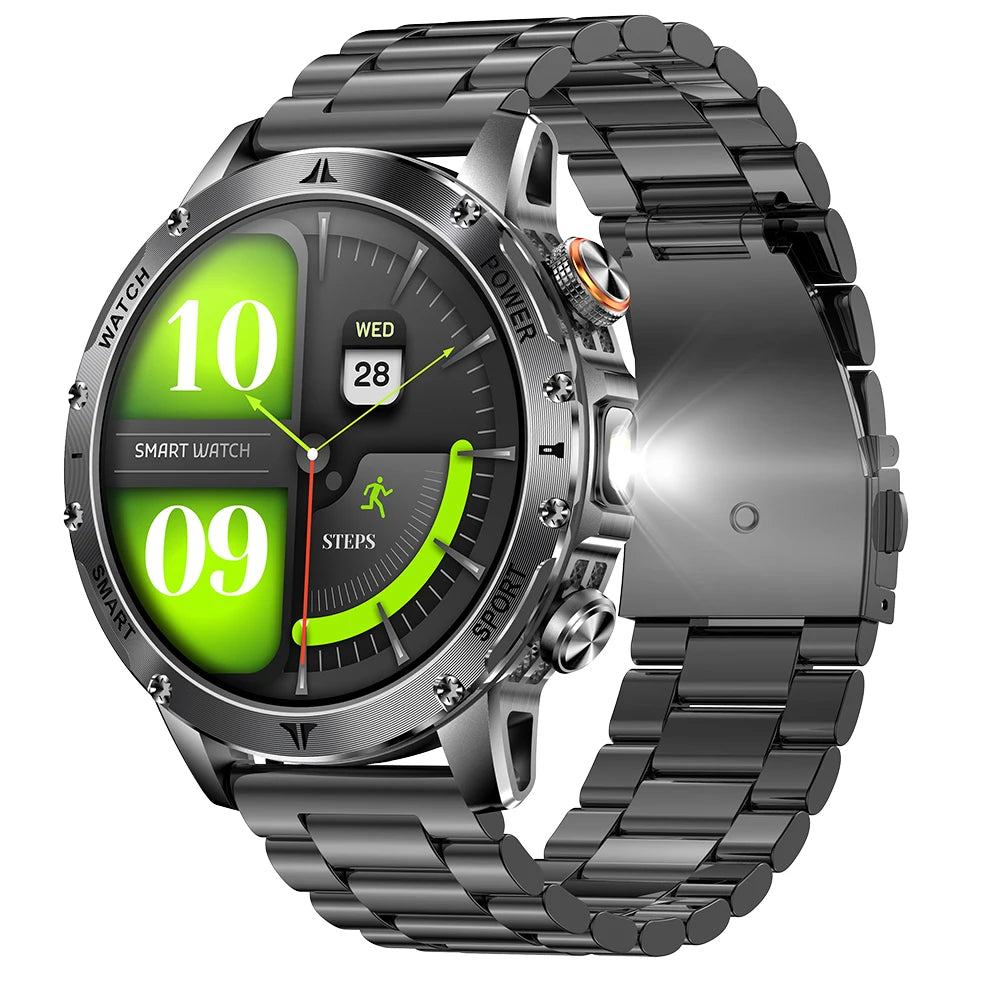 Militaire 1000mAh grande batterie montre intelligente numérique Bluetooth appel sport Smartwatch électronique montres pour homme Android 2026 nouveau
