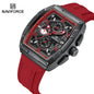 Montre Quartz Sport Homme NAVIFORCE NF8052 — Grand Cadran 44 mm, Chronographe, Aiguilles Lumineuses, Bracelet Silicone, 13 Coloris | TechNova X