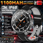 Smartwatch GUHUAVMI HT33 — AMOLED Saphir 1,7", Batterie 1100mAh, 100+ Sports, IP68