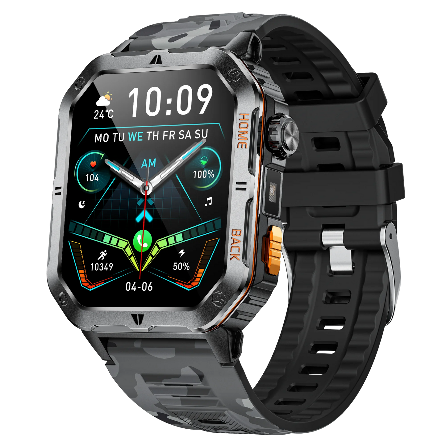 Montre Connectée Sport MT62 — Écran 2,01", Étanche 3 ATM, Batterie 1000 mAh, Bluetooth 5.3, 4 Coloris | TechNova X