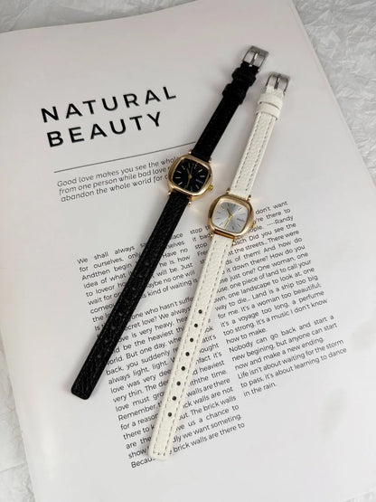 Montre Femme Quartz Petit Cadran zkceenier SN250233 — Bracelet Cuir, Style Mode Étudiant, 6 Coloris