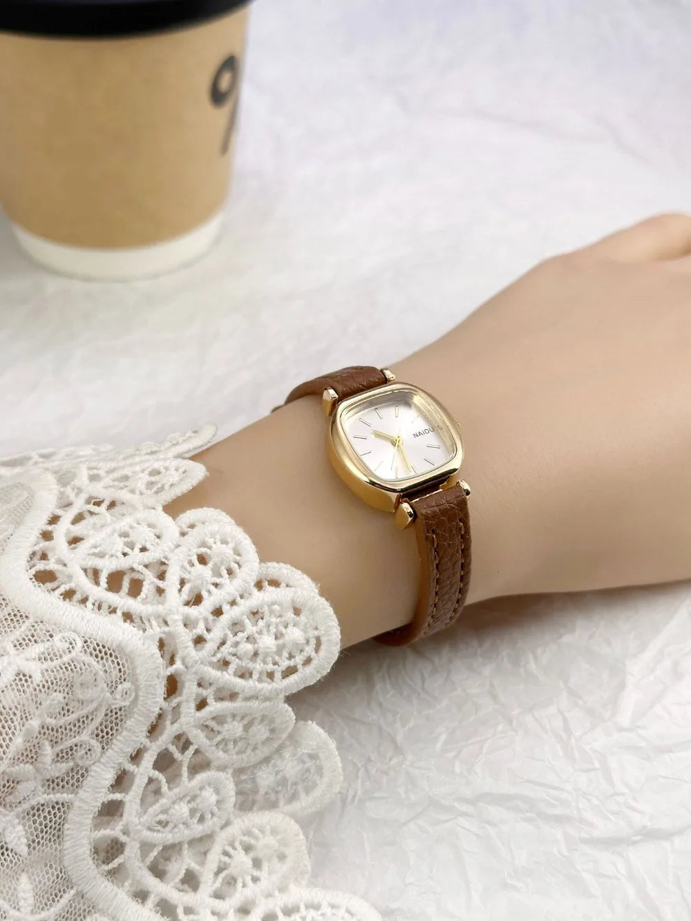 Montre Femme Quartz Petit Cadran zkceenier SN250233 — Bracelet Cuir, Style Mode Étudiant, 6 Coloris