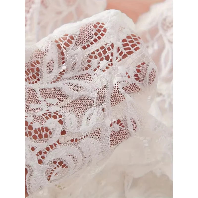 Ensemble Lingerie Dentelle Transparente — Nuisette & Culotte Sexy