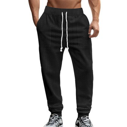 Pantalon de Jogging Homme Couleur Unie — Style Américain | Coupe Ample | Cordon de Serrage | Poches | 5 Coloris | S–XXXL