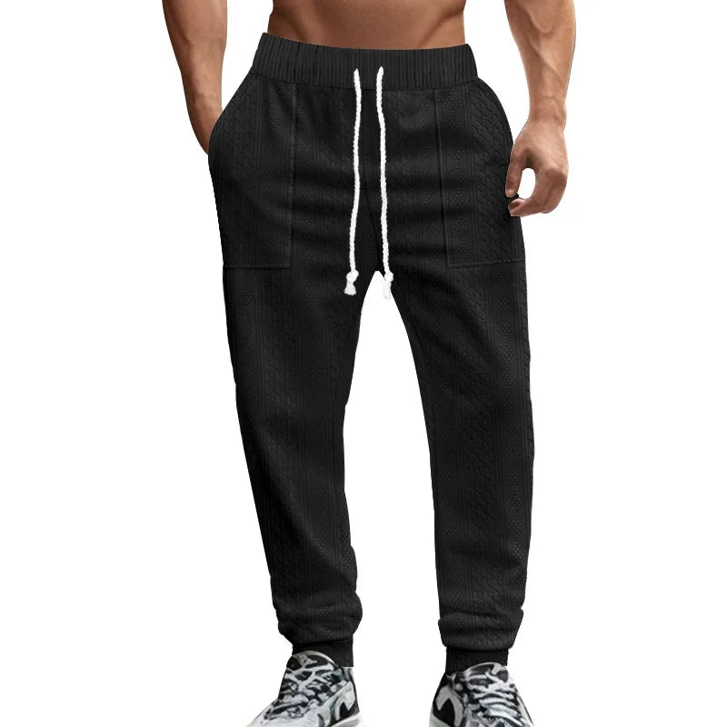 Pantalon Jogging Homme — Coupe Ample | Ceinture Élastique & Cordon | Poches | Casual | 5 Coloris | S à XXXL