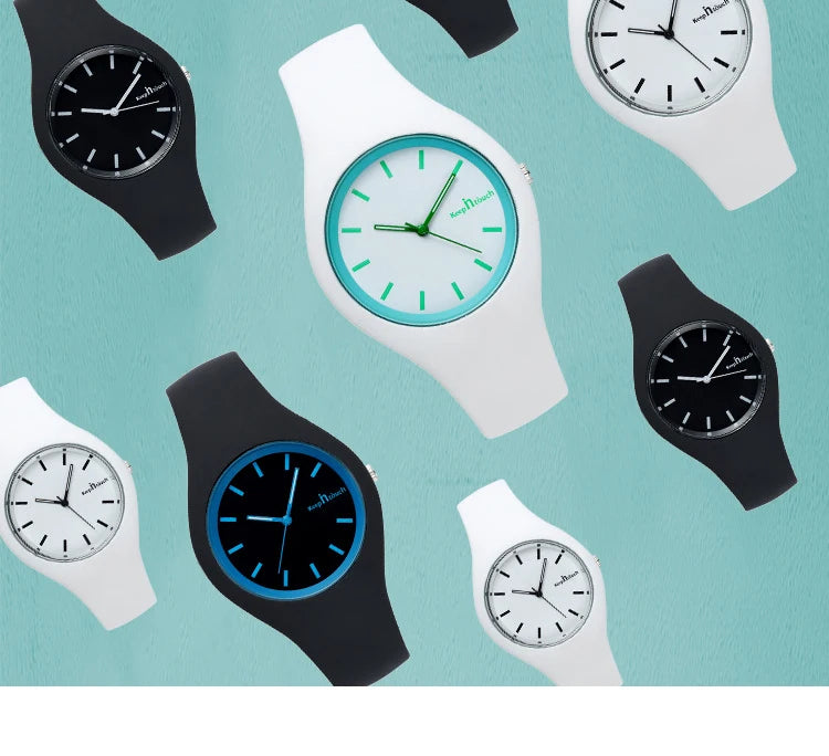 Montre Enfant Quartz UTHAI CQ07 — Bracelet Silicone, Cadran Rond 36mm, 6 Coloris, Garçon & Fille