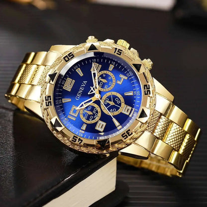 Lot 2 Montres Quartz Homme Business — Grand Cadran 45 mm, Boîtier Alliage, Chiffres Arabes, 4 Styles | TechNova X