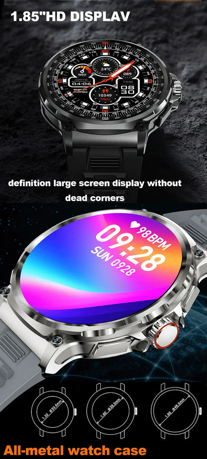 Montre Connectée Homme BOALZETD V69 — AMOLED 1,85", Batterie 710 mAh, GPS, IP67, 100+ Sports, 6 Coloris | TechNova X