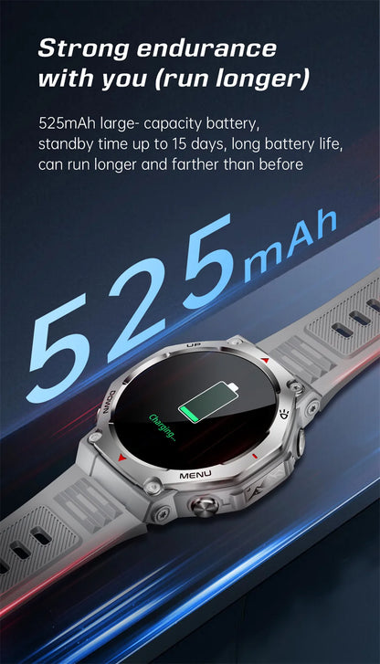 Montre Connectée Sport ZYKEXUAN T-Rex3 — AMOLED 1,43", Étanche 10 ATM, Boussole, Altimètre, 100+ Sports, 13 Coloris | TechNova X