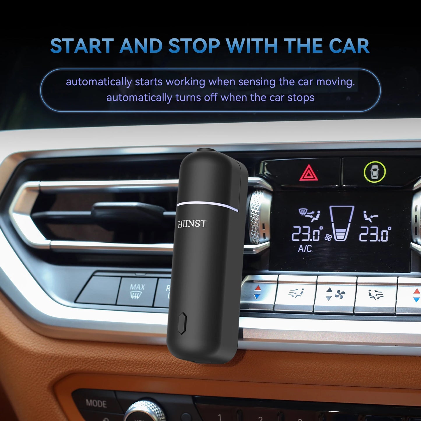 Diffuseur Parfum Voiture Électrique Sans Eau — Clip Ventilation USB & Huile Essentielle