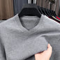 Pull Homme Col en V — Tricoté Surdimensionné | Couleur Unie | Chaud & Confortable | 7 Coloris | M–4XL