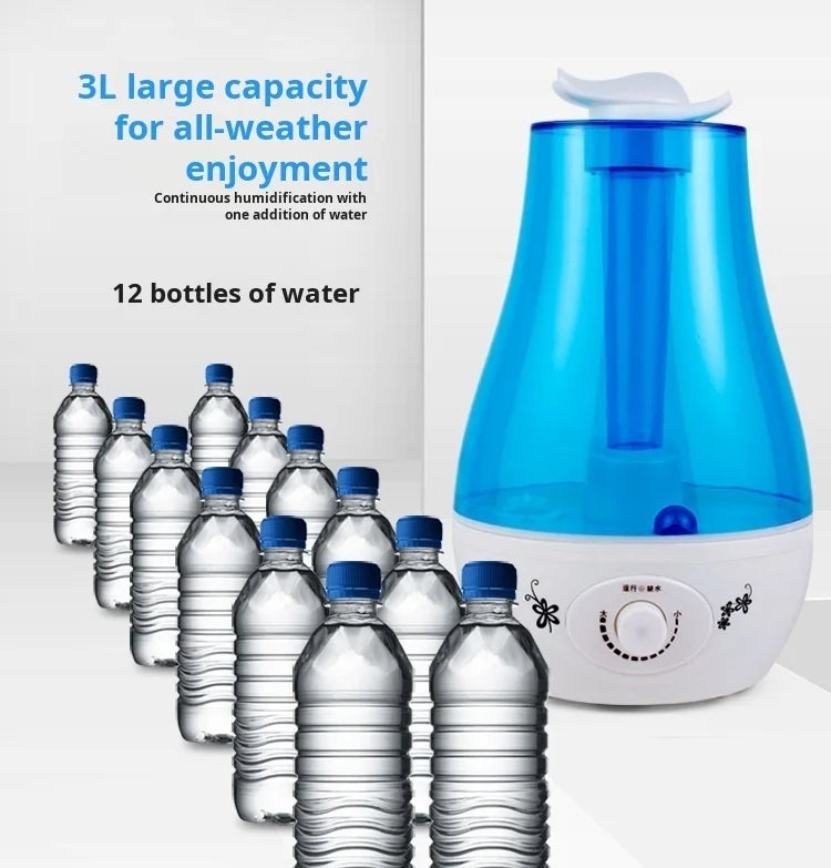 Humidificateur Ultrasonique 4L — Double Pulvérisation, Arrêt Auto & Contrôle Tactile